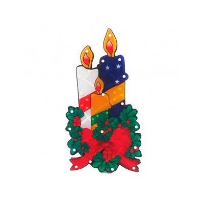 Colored candle ornament